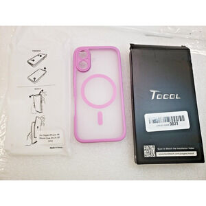 TOCOL Magnetic for iPhone 16 Case Upgraded [Full Camera Protection] - Pink